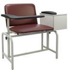 2574XL Winco Extra Wide Blood Drawing Chair with Flip Arm